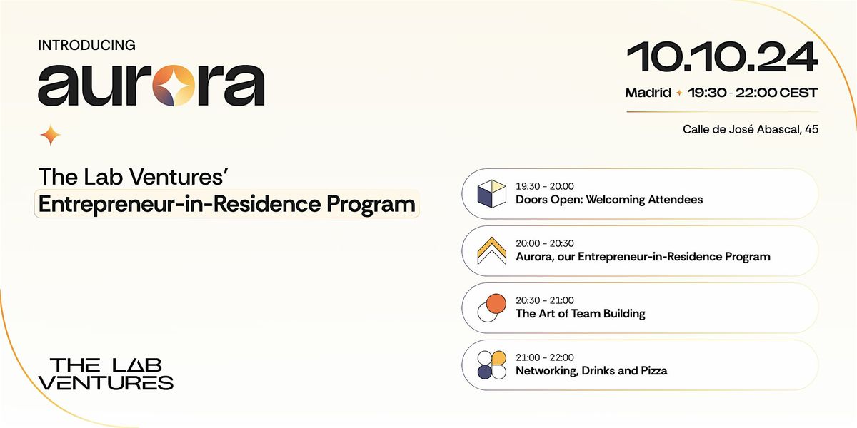 Introducing AURORA: The Lab Ventures\u2019 Entrepreneur-in-Residence Program