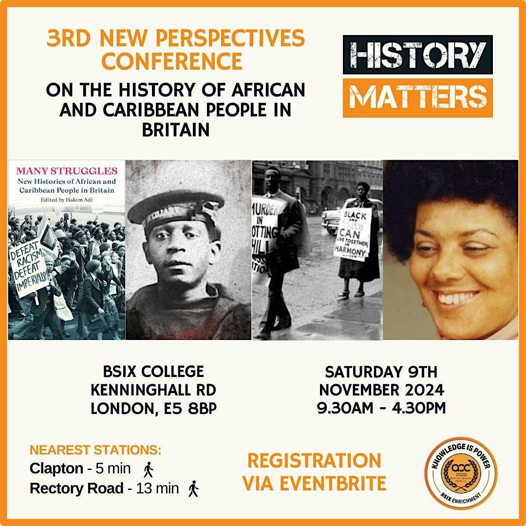 3rd New Perspectives on the History of African and Caribbean People in Britain Conference