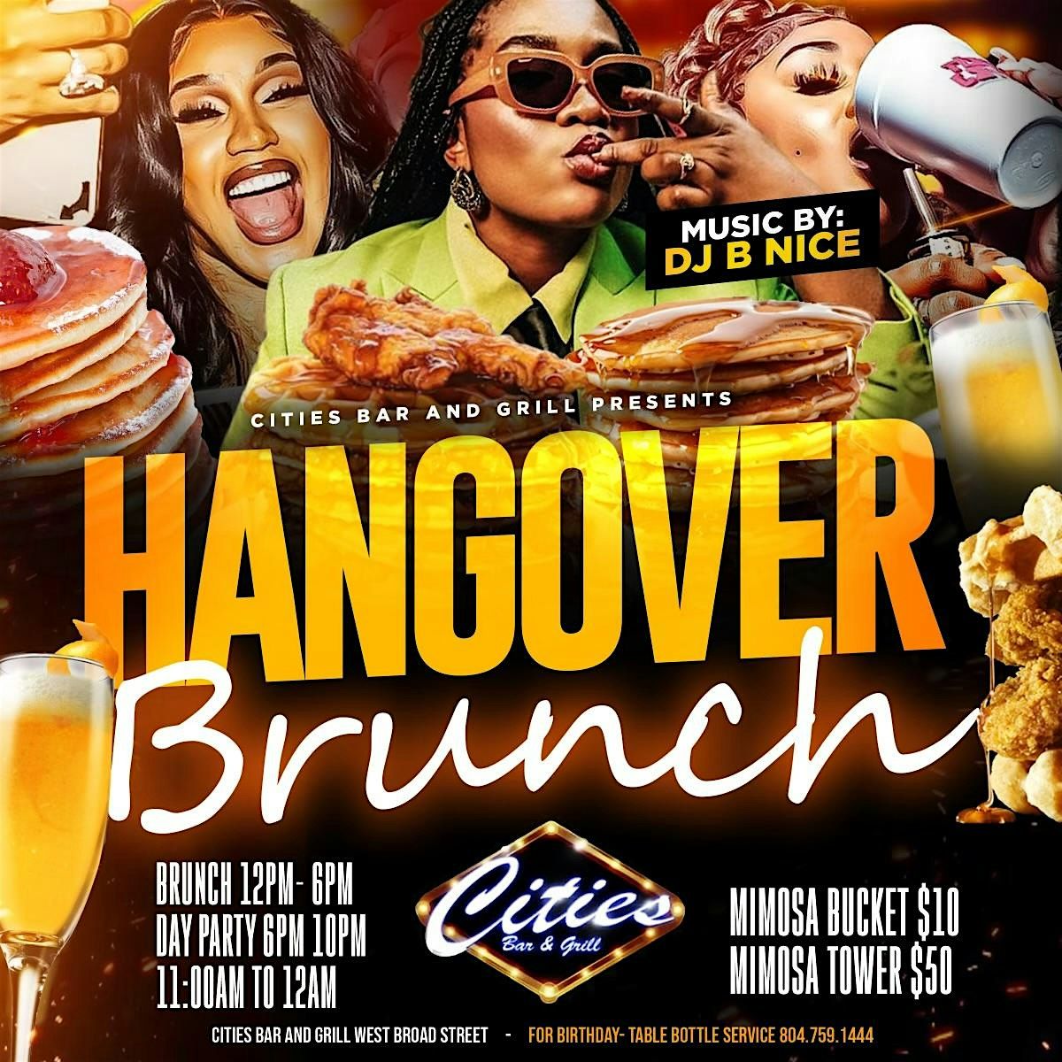 Hangover Bruch @Citiesbar. Music by DJ BNice and hosted by MrYeah