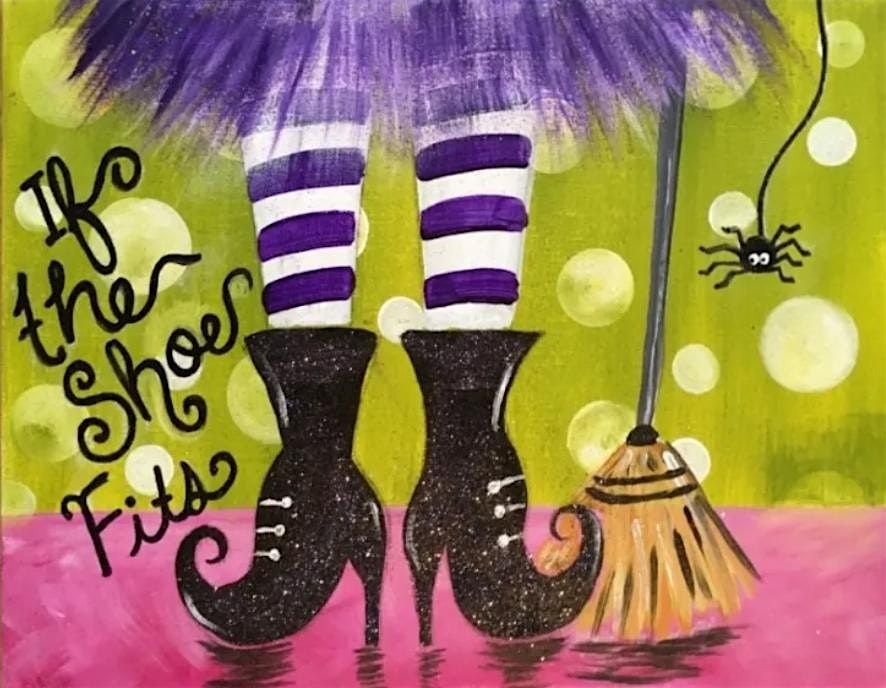 Paint with Ashley Blake \u201cWitch Shoes\u201d Paint Night