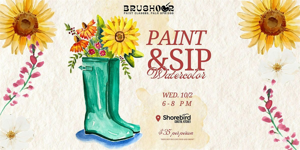 Paint and Sip Fall Watercolor @ Shorebird