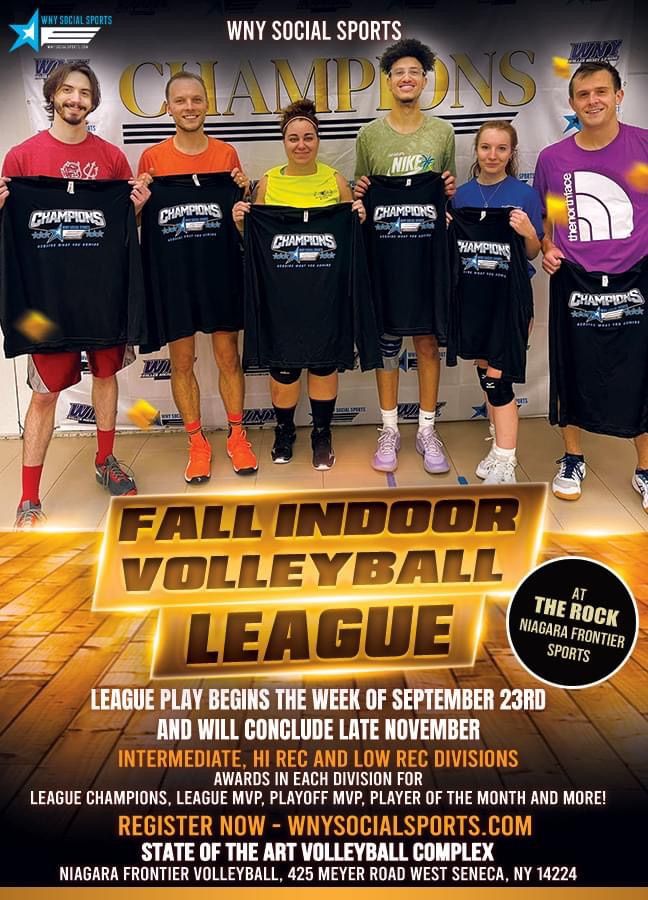 \ud83c\udfd0\ud83c\udfc6 WNY Social Sports: Indoor Volleyball League @ The R.O.C.K \ud83c\udfc6\ud83c\udfd0