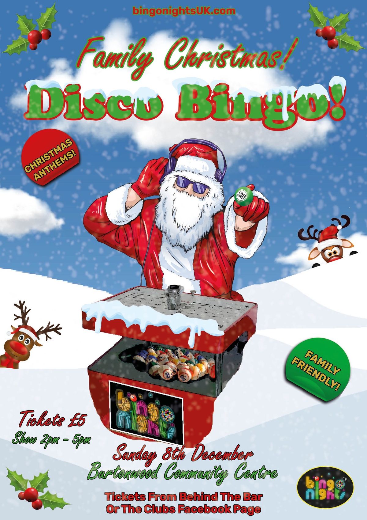 Family Christmas Disco Bingo