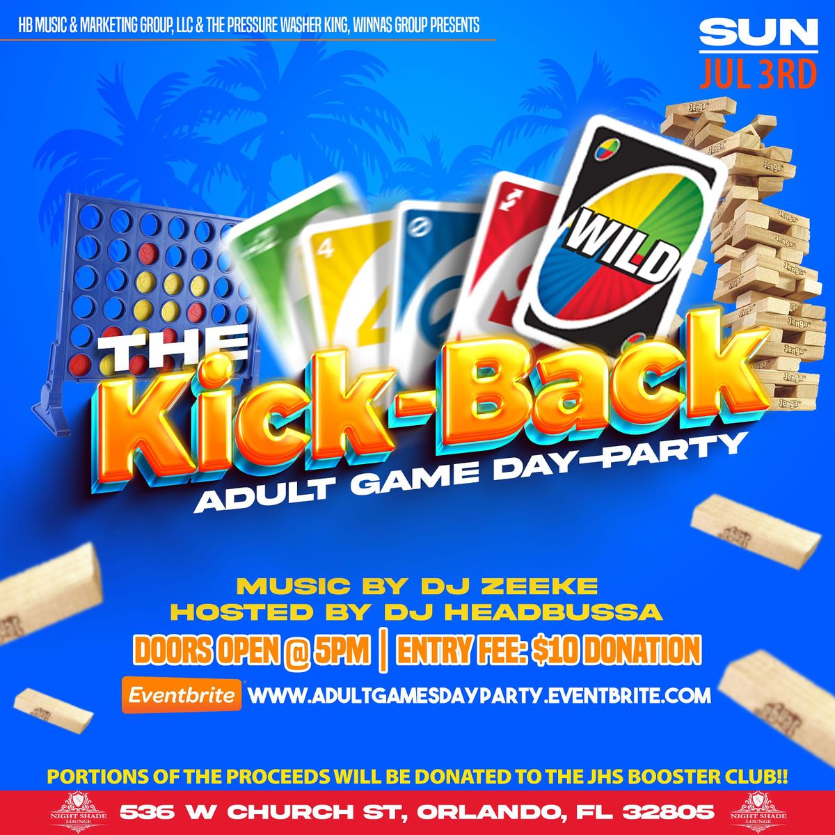 The Kick Back (Adult Game's Day Party)