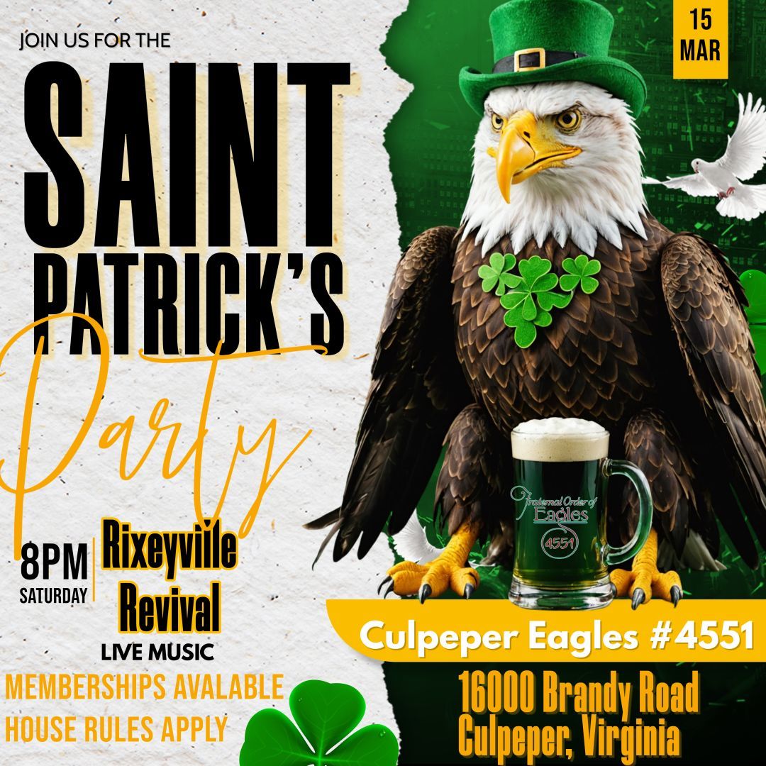 Rixeyville Revival- Saint Patrick's Day Party 