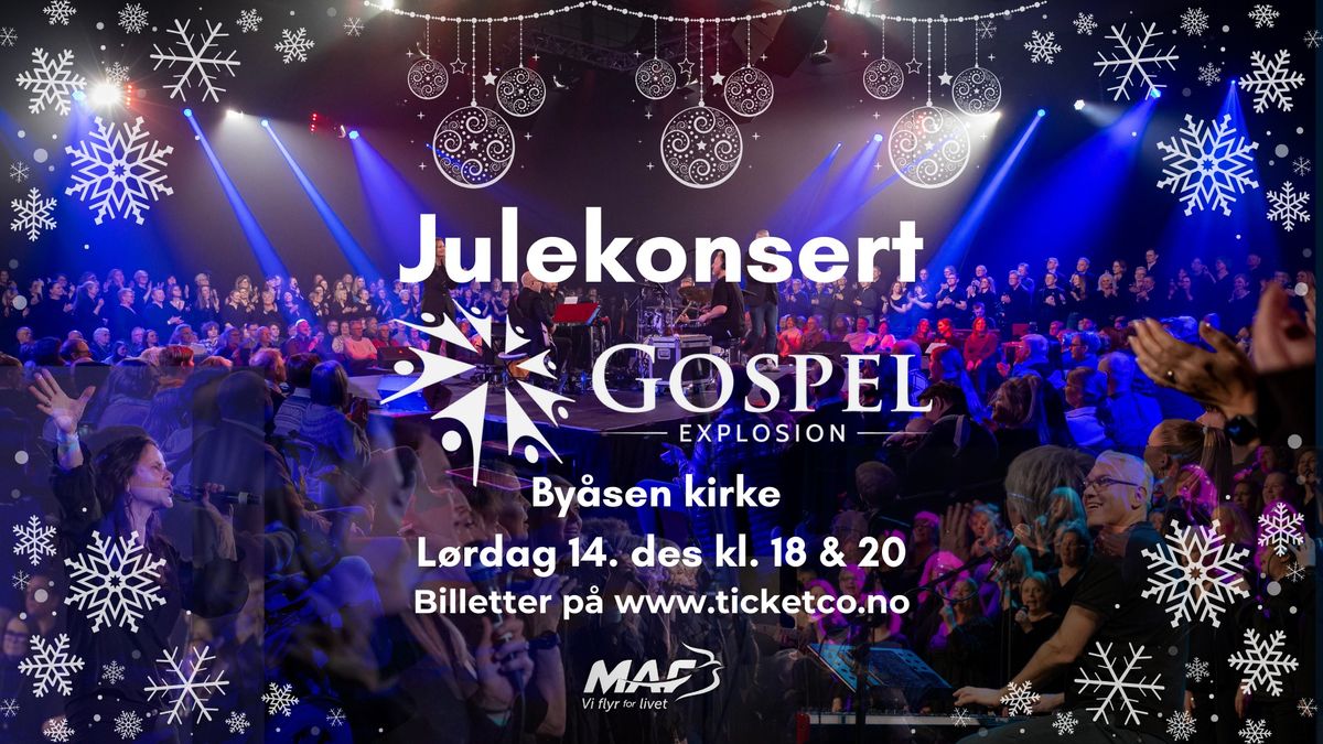 Julekonsert med Gospel Explosion Trondheim og band kl. 18:00