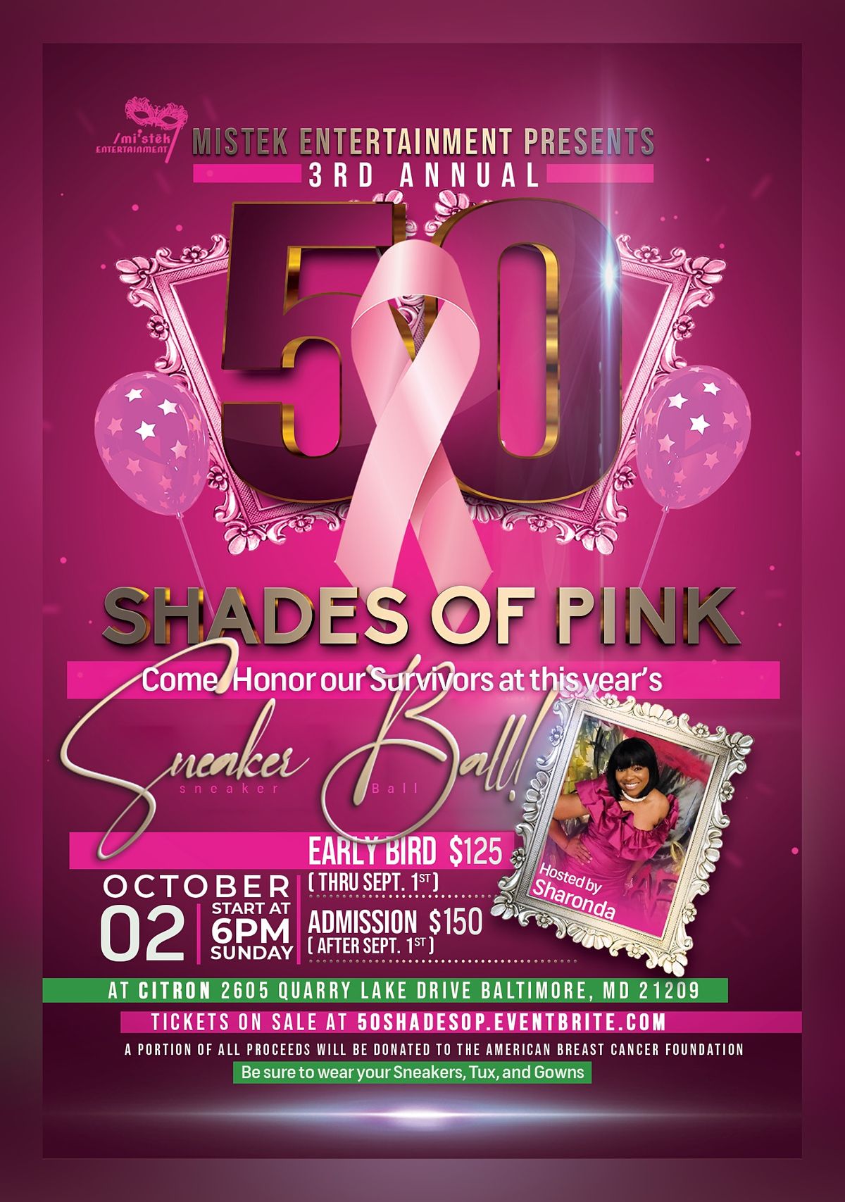 3rd annual 50 Shades of Pink  Sneaker Ball 2022