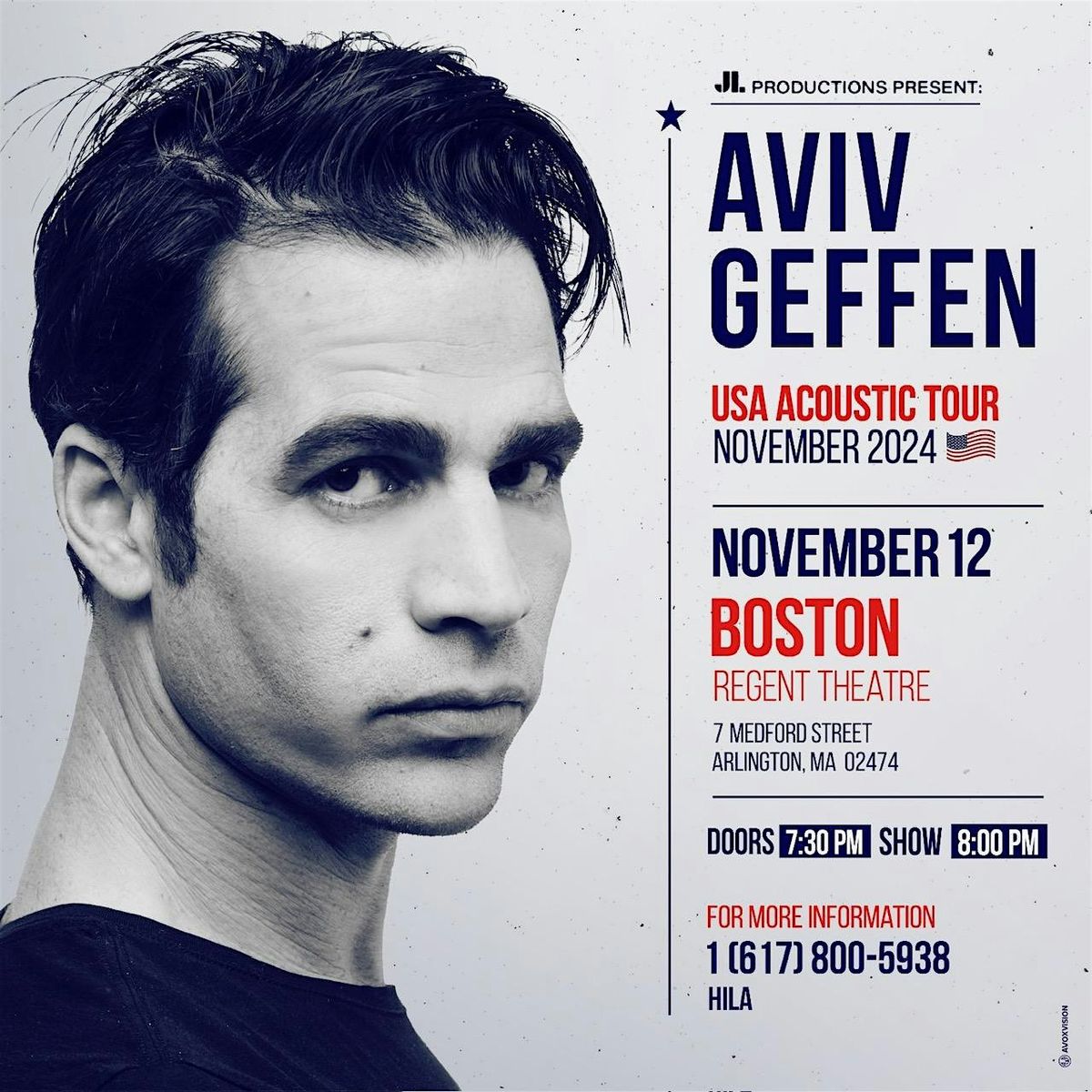 AVIV GEFFEN USA ACOUSTIC TOUR - BOSTON