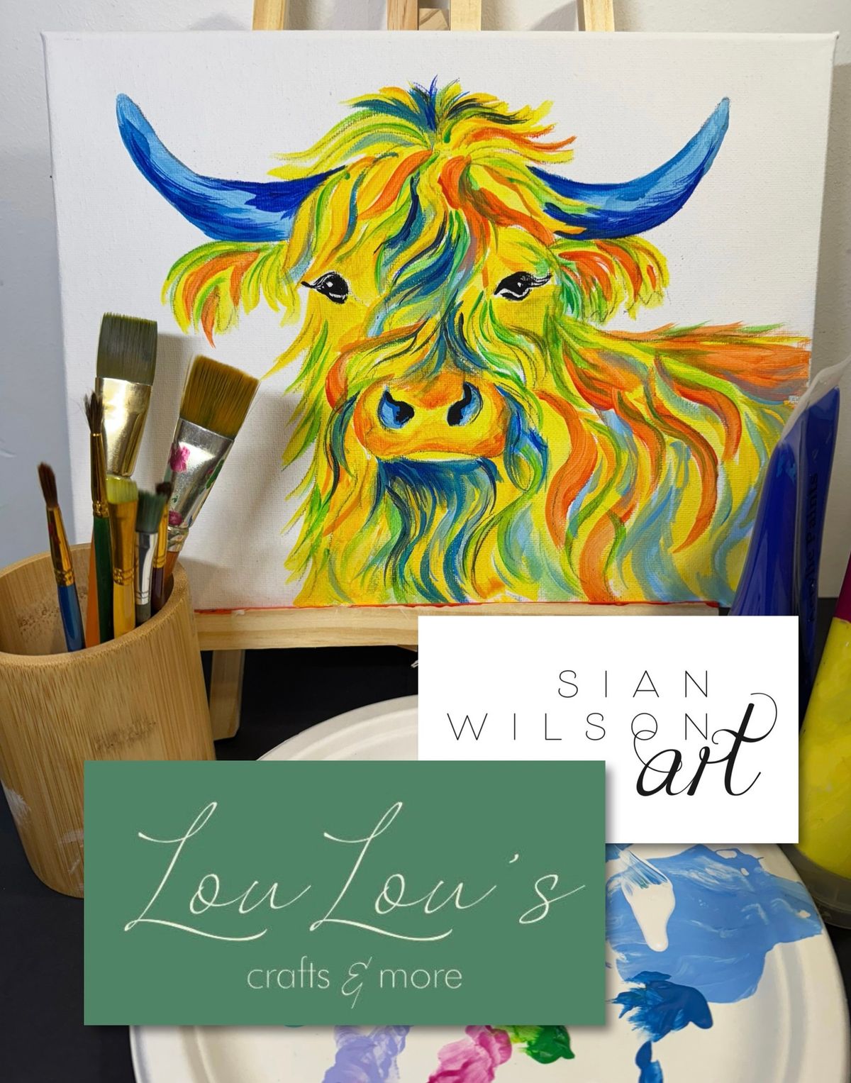 Highland Cow painting on Canvas