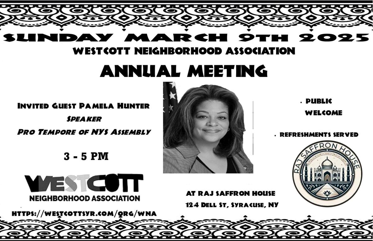 Join us at the Westcott Neighborhood Assoc Annual Meeting 