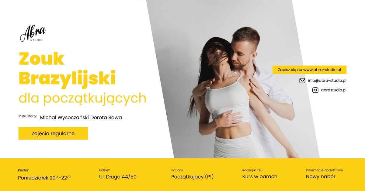 Zouk Brazylijski z Dorot\u0105 & Micha\u0142em dla pocz\u0105tkuj\u0105cych (P1)