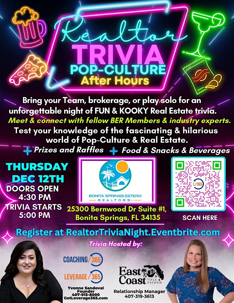 Realtor Trivia Social: "Pop-Culture & Real Estate" Edition