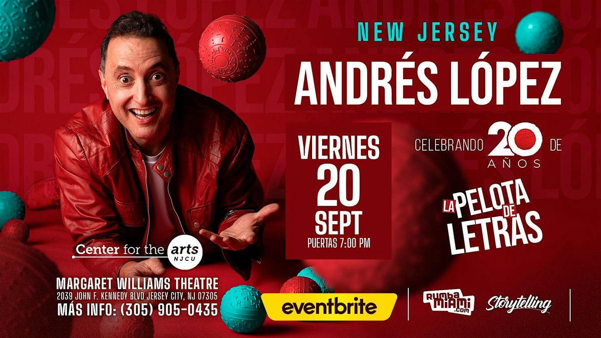 Andres Lopez, 20 Aniversario de La Pelota de Letras, en New Jersey