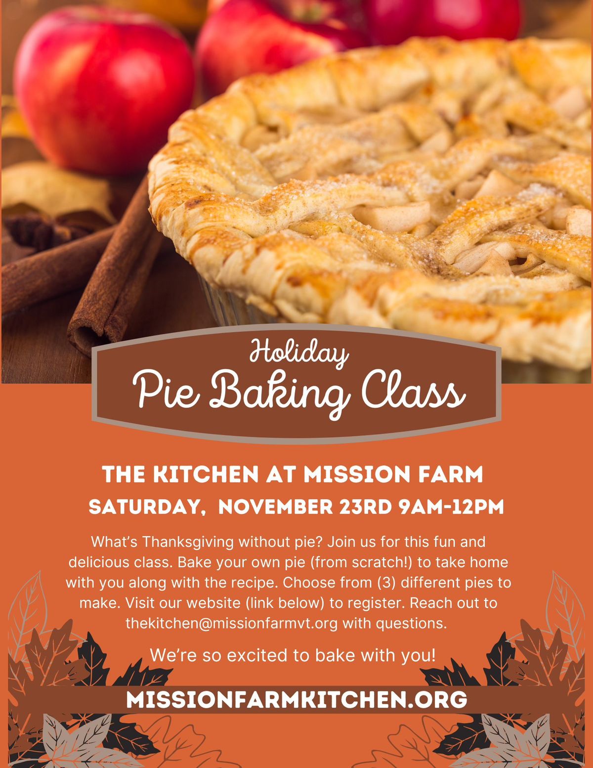 Holiday Pies Class