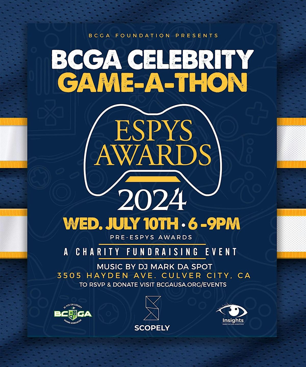 BCGAF ESPYS Celebrity Game-A-Thon Fundraiser