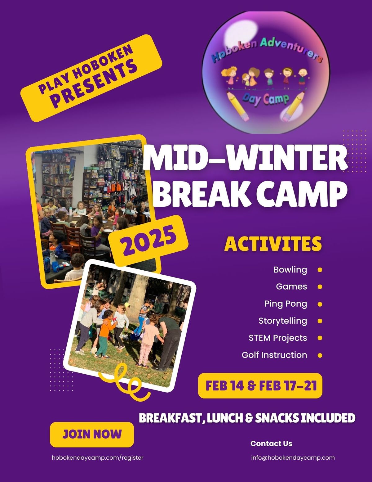 Hoboken Day Camp - Mid Winter Break Camp