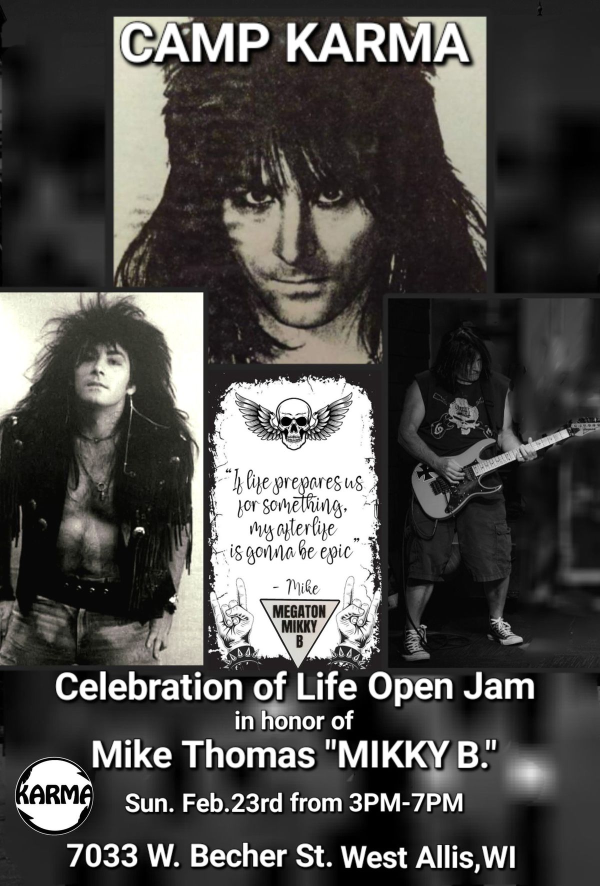 Celebration of Life Open Jam for Mike Thomas "Mikky B."