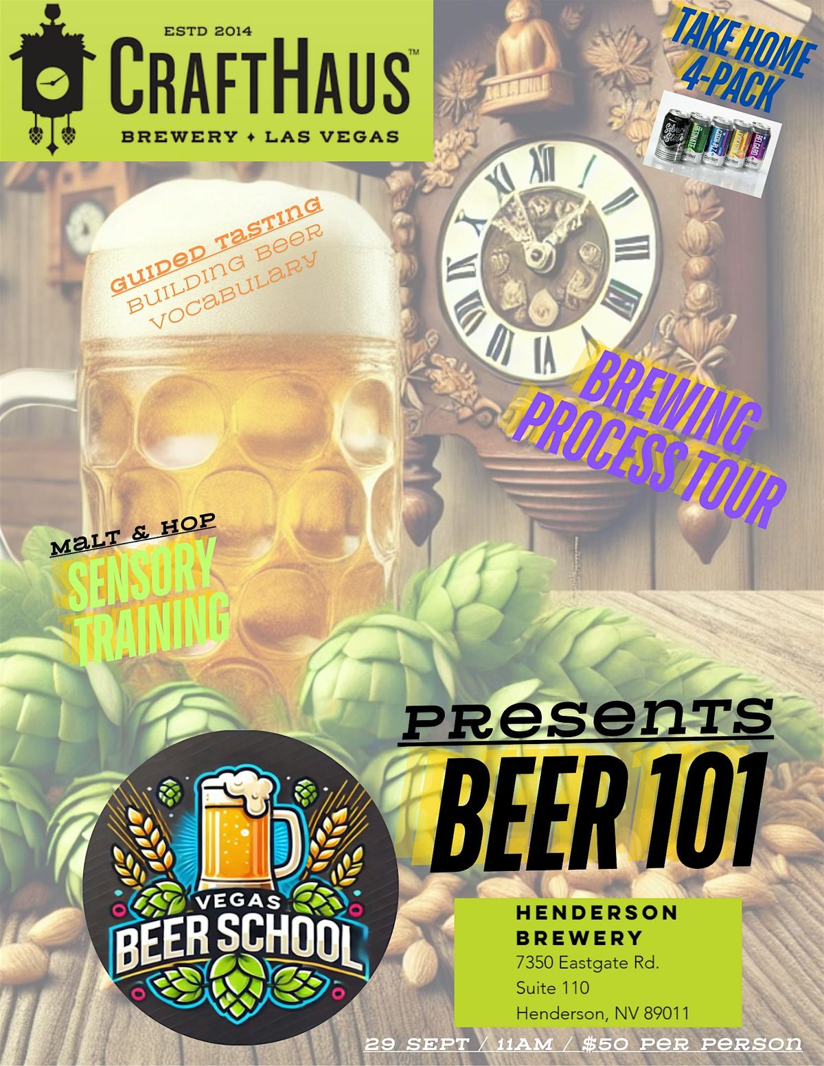 Crafthaus Beer 101 - Presented by Vegas Beer School