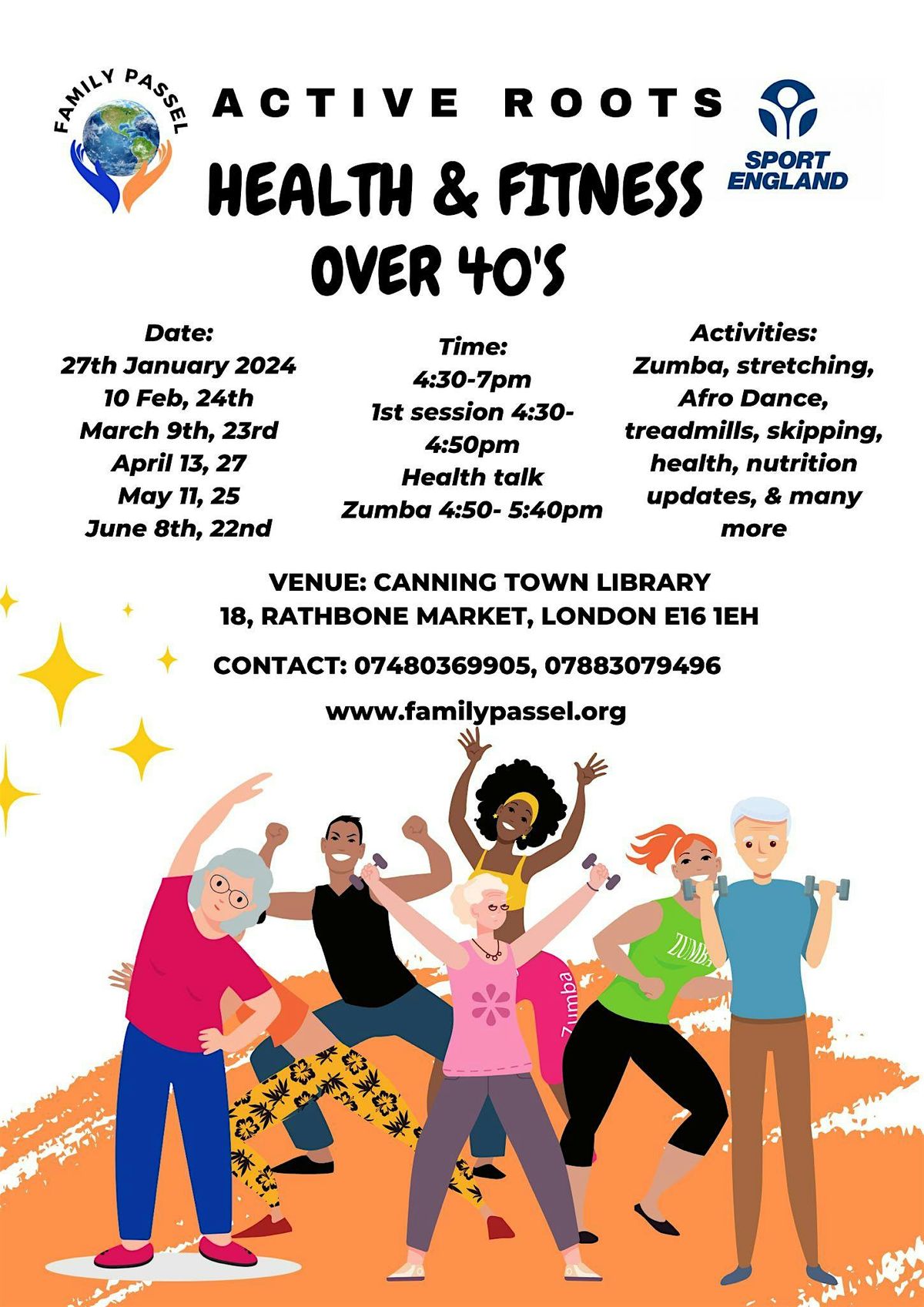 Active Roots Health and Fitness for over 40s, Canning Town Library