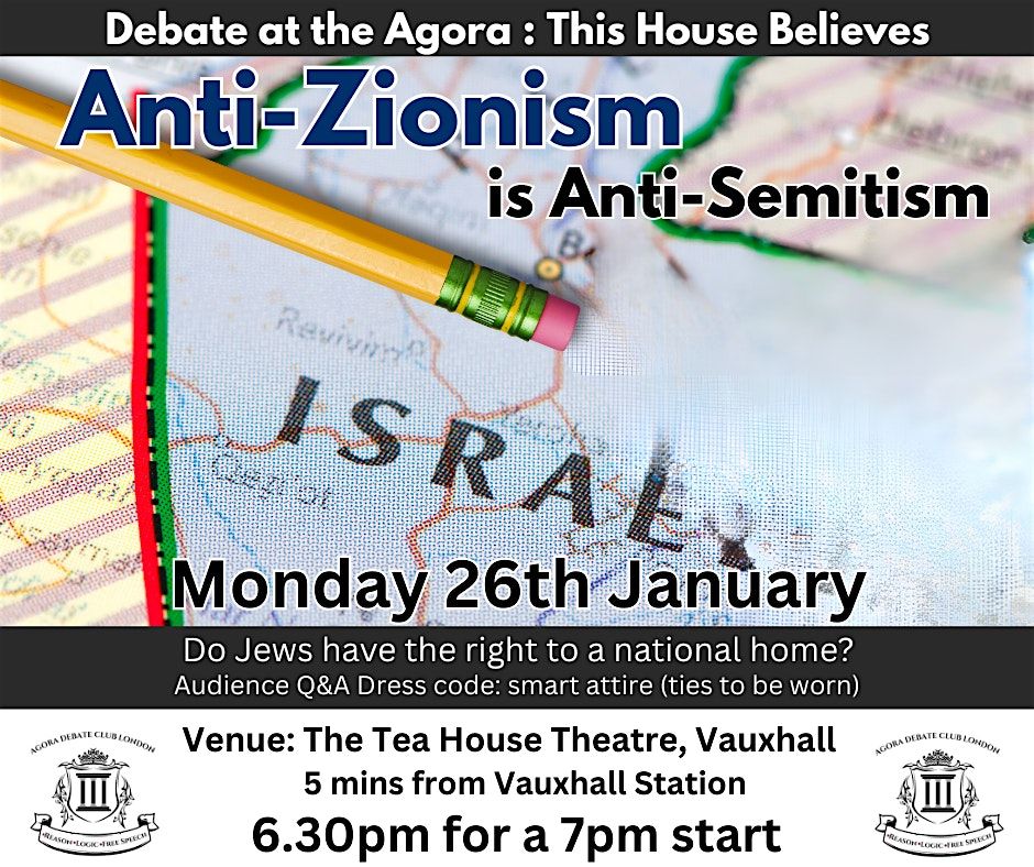 Debate w\/ FREE DRINK: Anti-Zionism is Anti-semitism