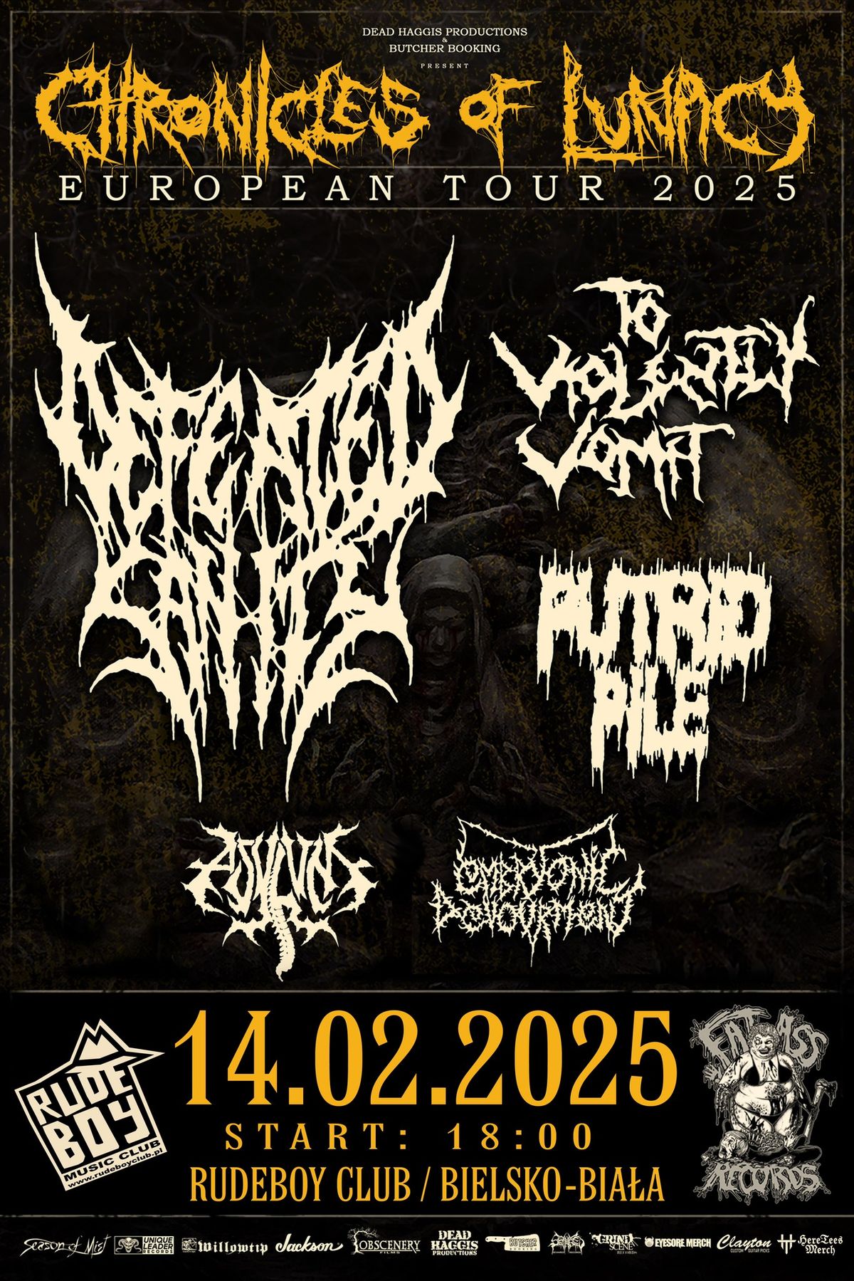 CHRONICLES OF LUNACY: DEFEATED SANITY & TO VIOLENTLY VOMIT & PUTRID PILE 