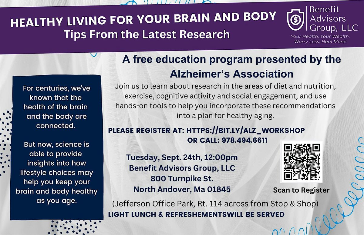 Alzheimer's Lunch and Learn: Health Living for your Brain and Body