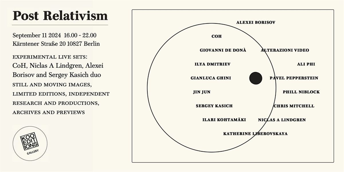 Post Relativism: exhibition and experimental live sets