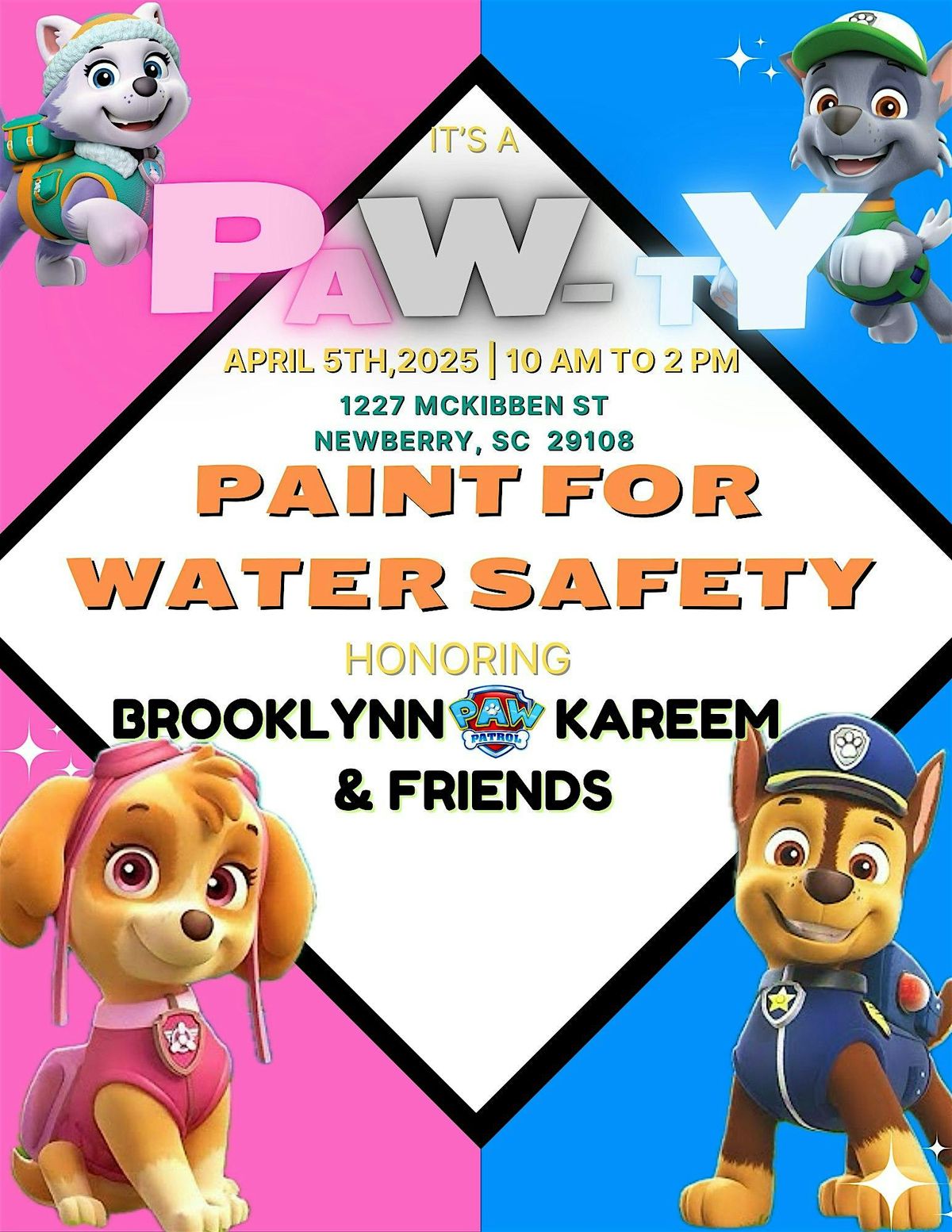 Paint for Water Safety honoring Brooklynn, Kareem, & Friends