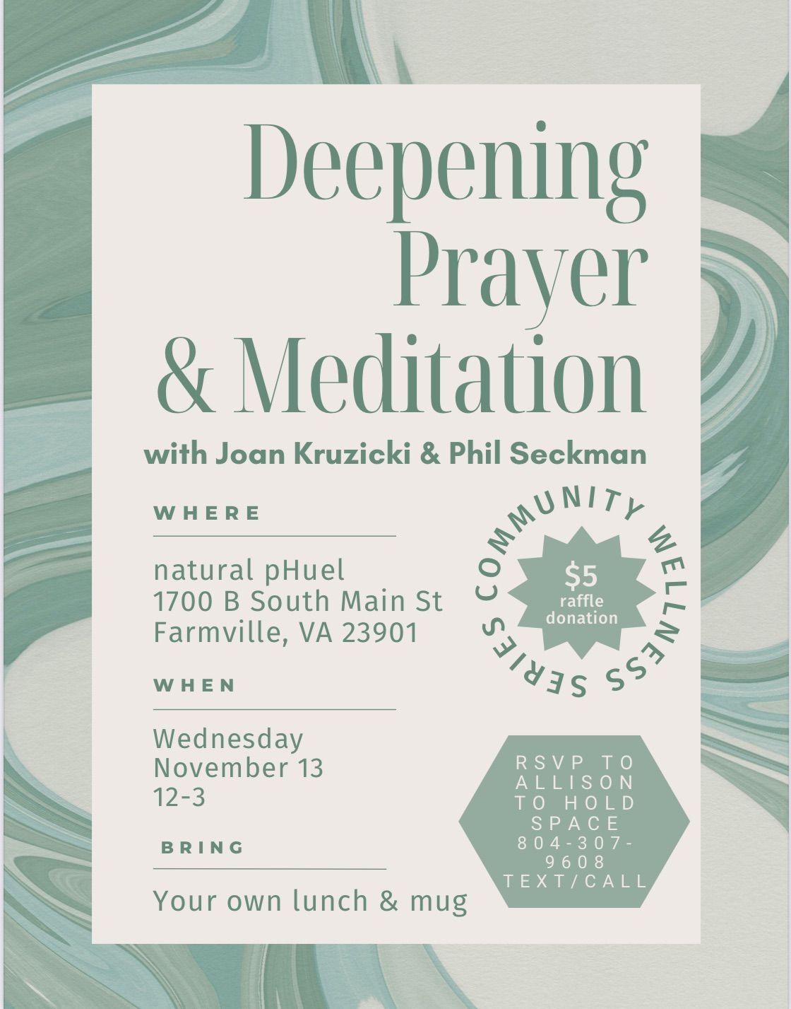 Deepening Prayer & Meditation