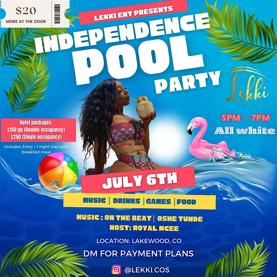 ALL WHITE INDEPENDENCE POOL PARTY