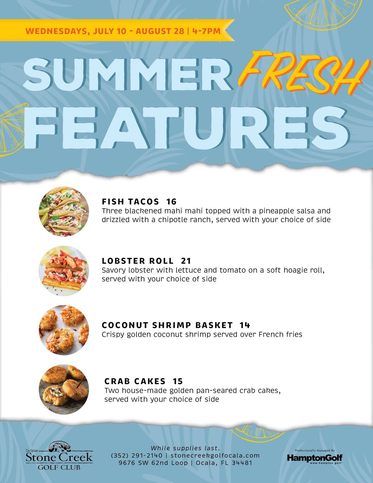 Summer Fresh Features (Wednesdays)