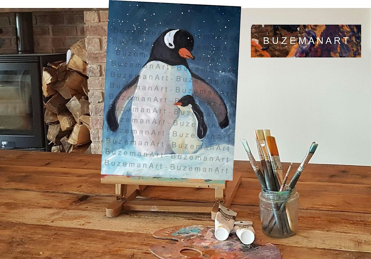 'Cuddly Penguins' painting workshop @Swan & Cygnet at Wakefield