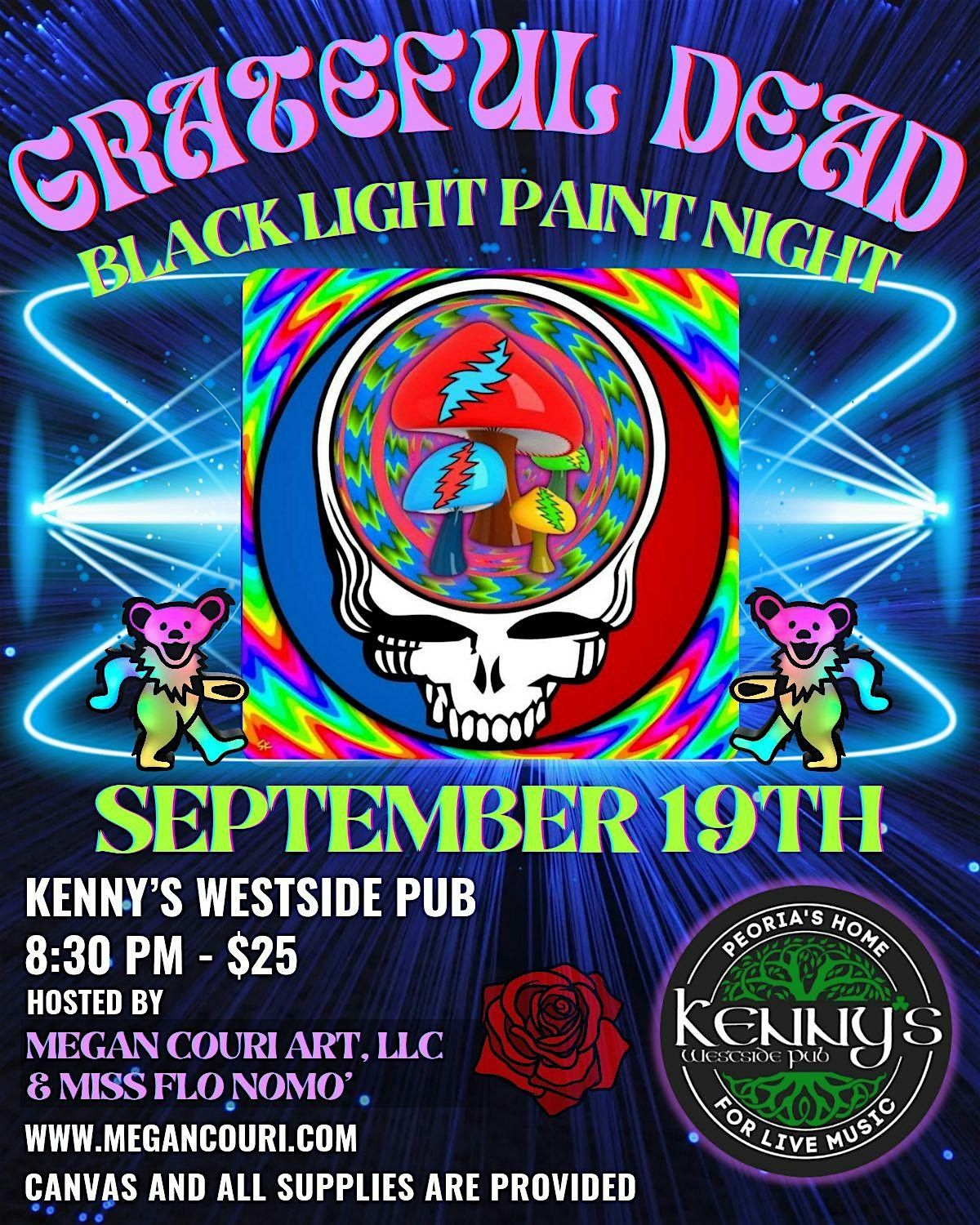 Grateful Dead Black Light Paint Night at Kenny\u2019s Westside