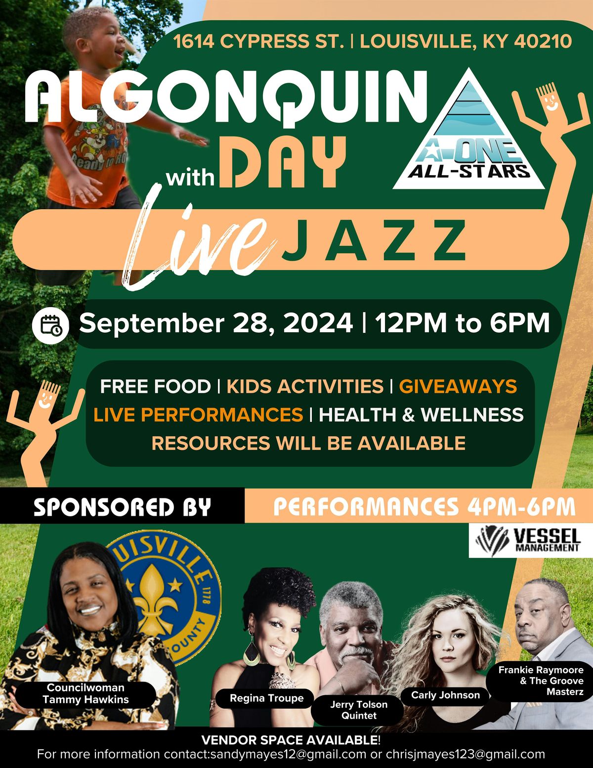 ALGONQUIN DAY with LIVE JAZZ- 12PM-6PM - FREE TO THE PUBLIC"    9.28.24