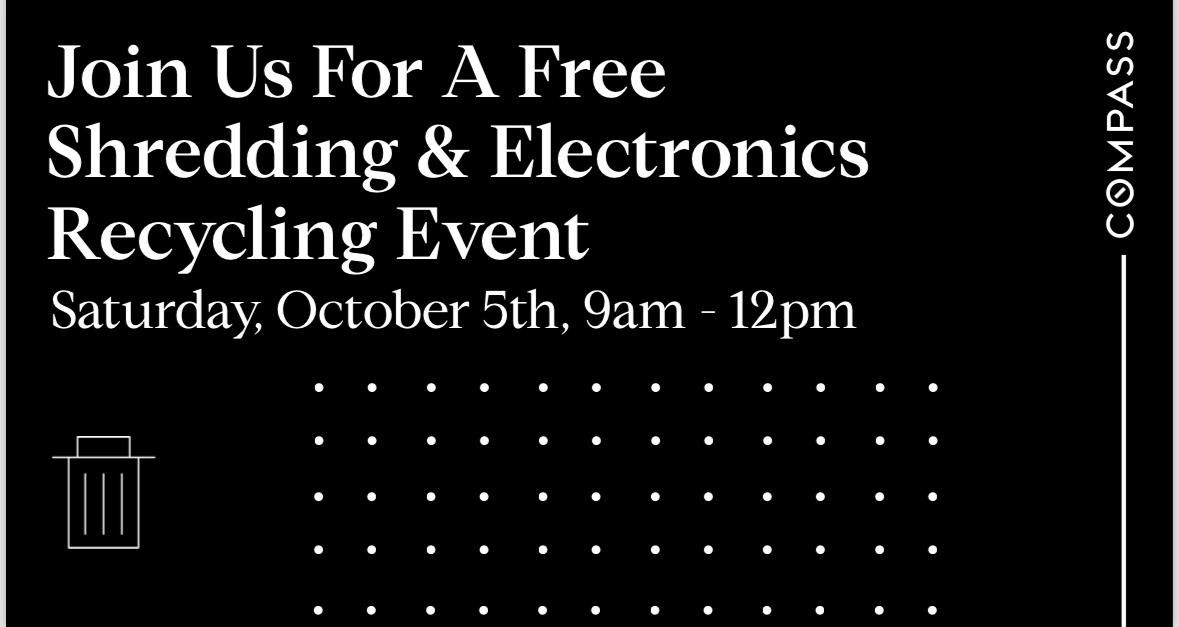 FREE COMMUNITY DOCUMENT SHREDDING & ELECTRONICS RECYCLING EVENT