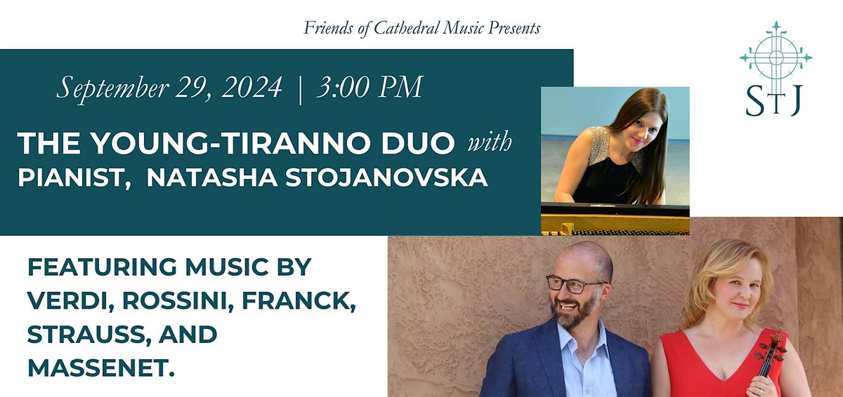 The Young-Tiranno Duo with pianist,  Natasha Stojanovska