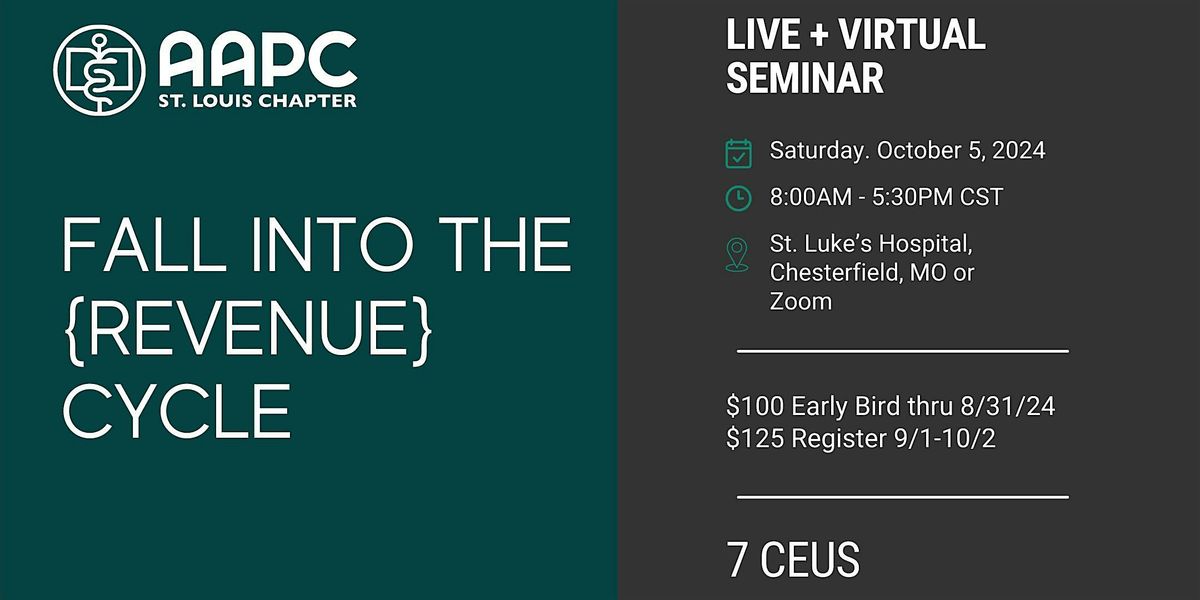 Fall Into the {Revenue} Cycle Live + Virtual Seminar