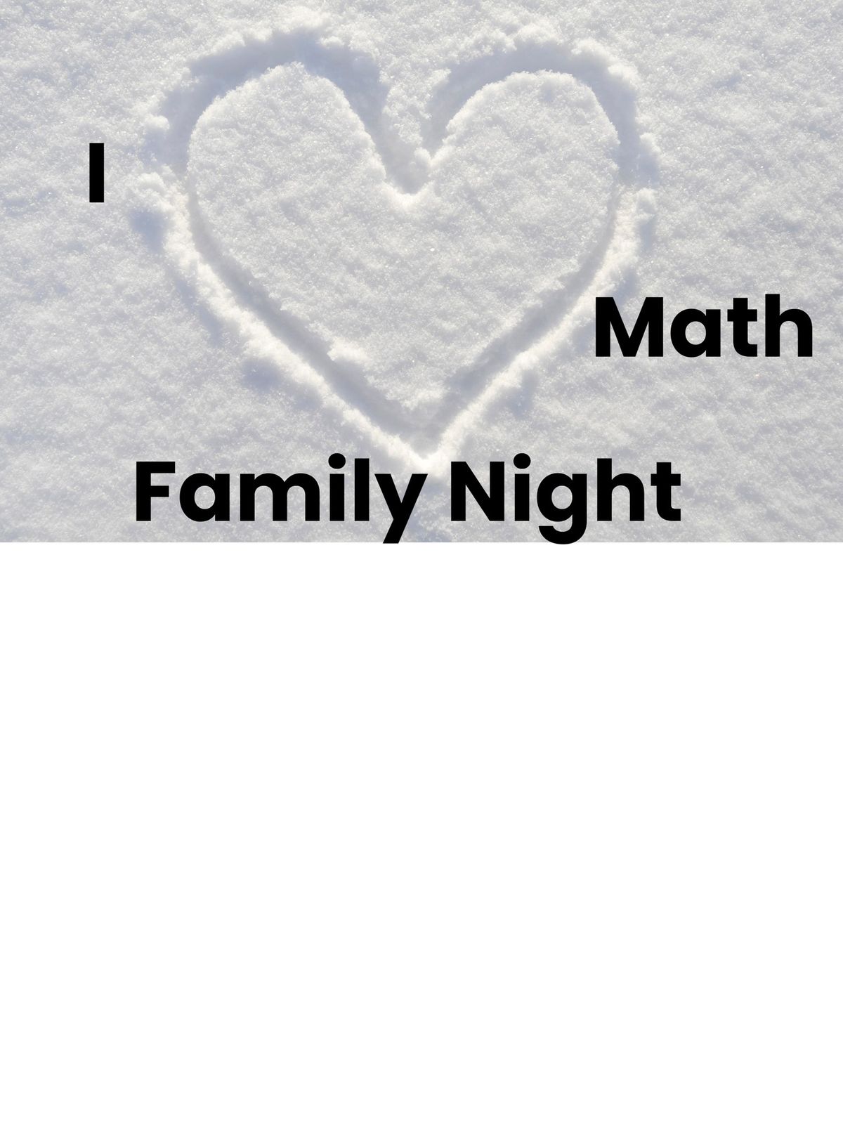 I \u2764\ufe0f Math Family Math Night