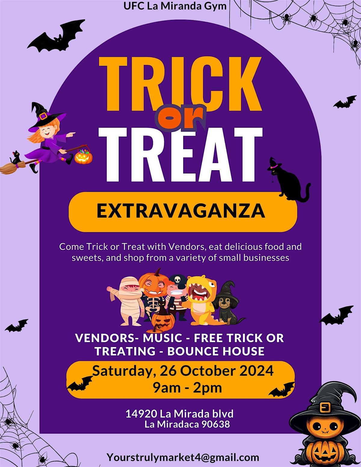 Halloween Extravaganza with Free Trick or Treating vendor village open to the public