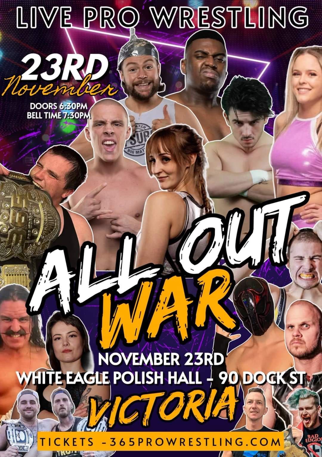 All Out War 365 Pro Wrestling in Victoria 