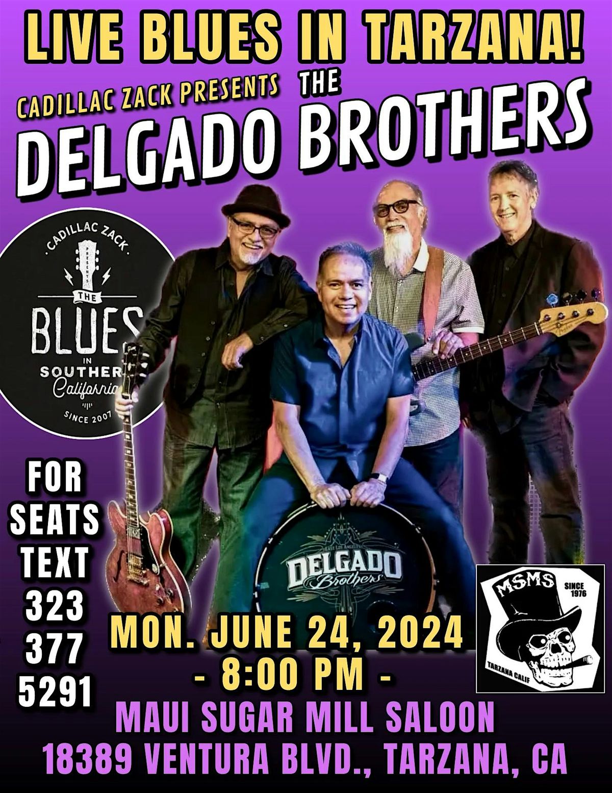 THE DELGADO BROTHERS - Los Angeles Blues & Soul Legends  - in Tarzana!