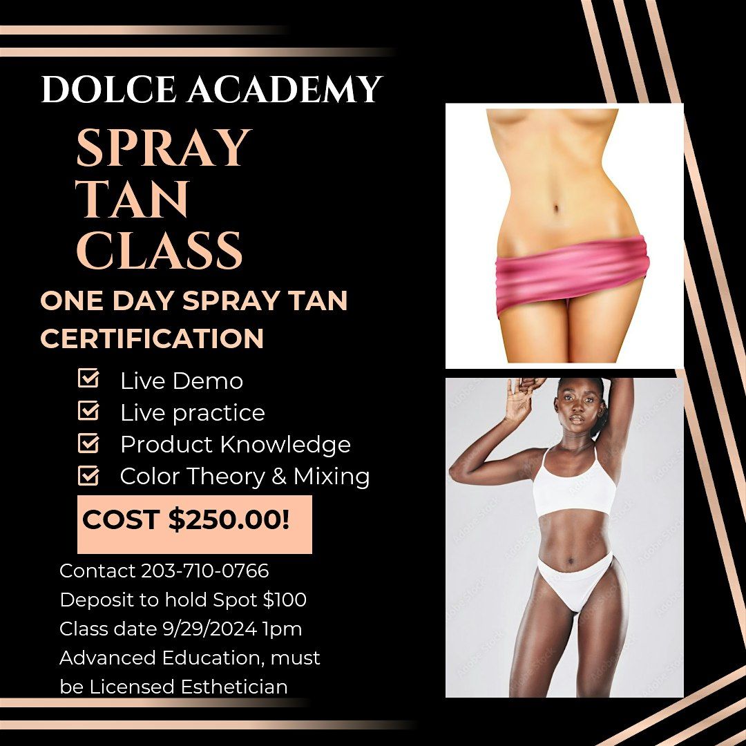 One Day Spray Tan Certification!