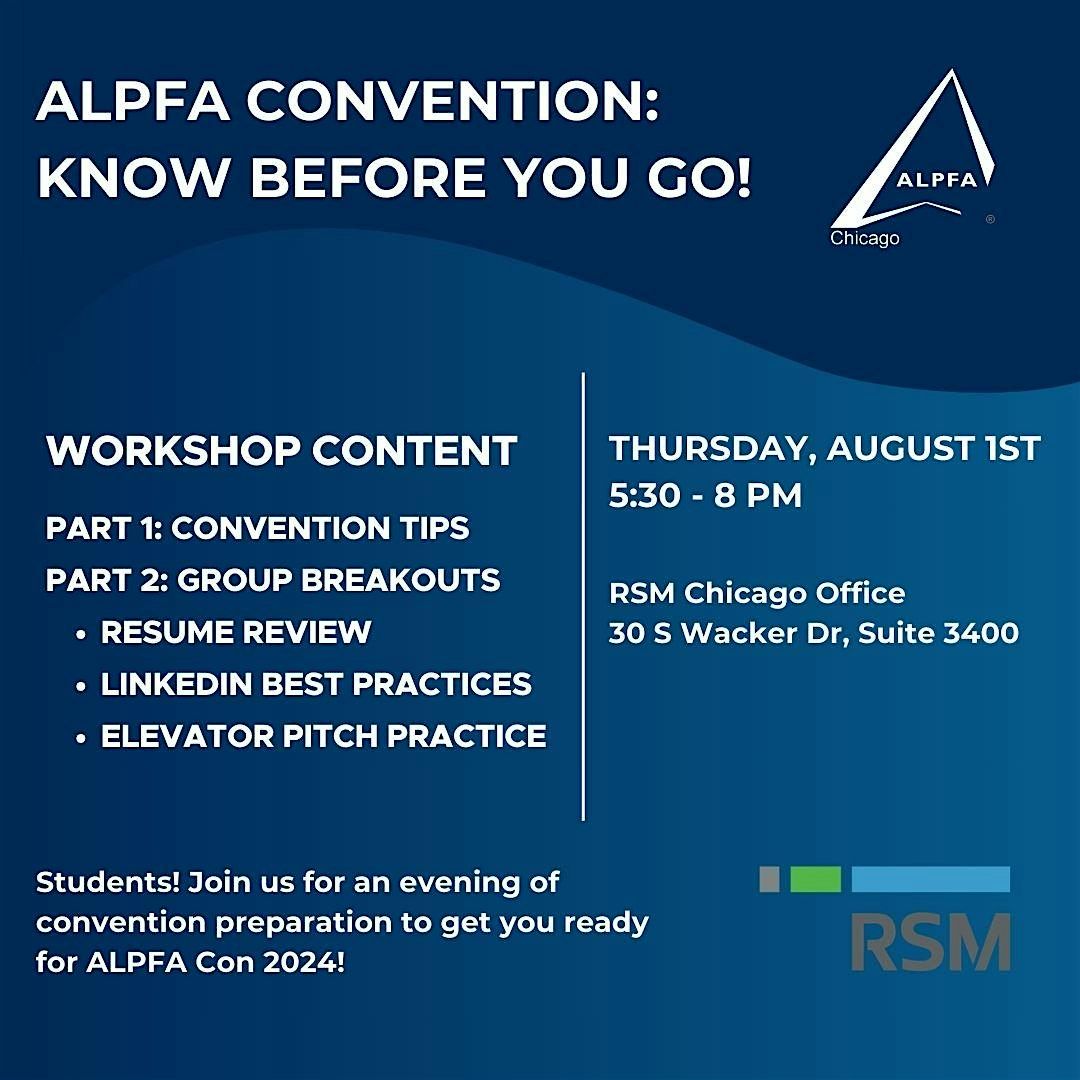 ALPFA Convention: Know Before You Go with RSM