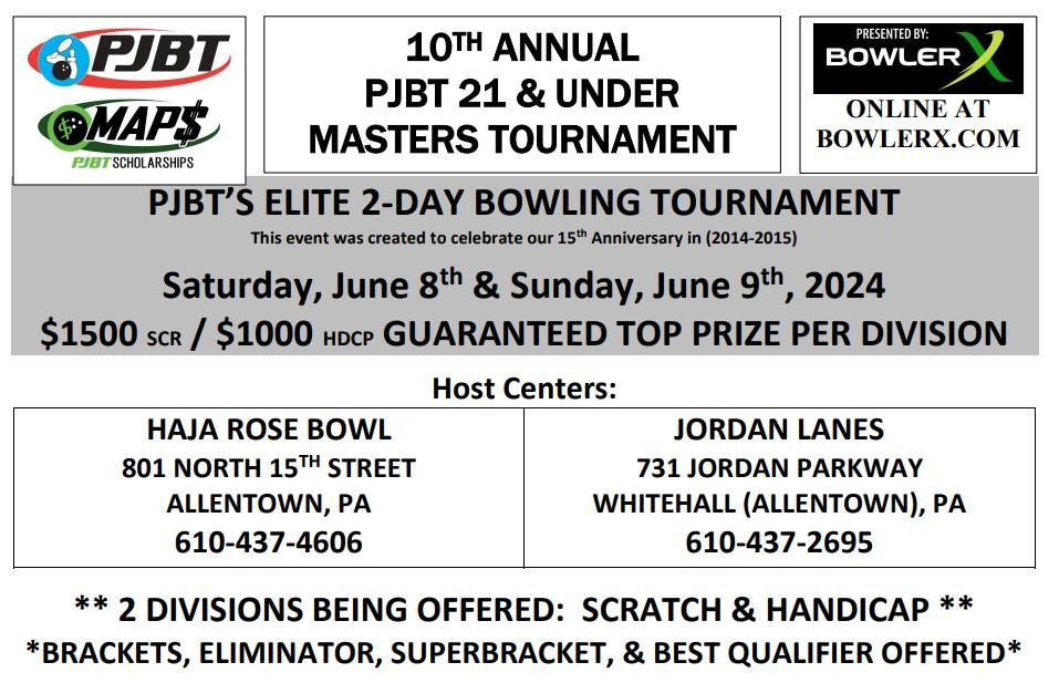 2024 10th Annual PA PJBT Masters Tournament