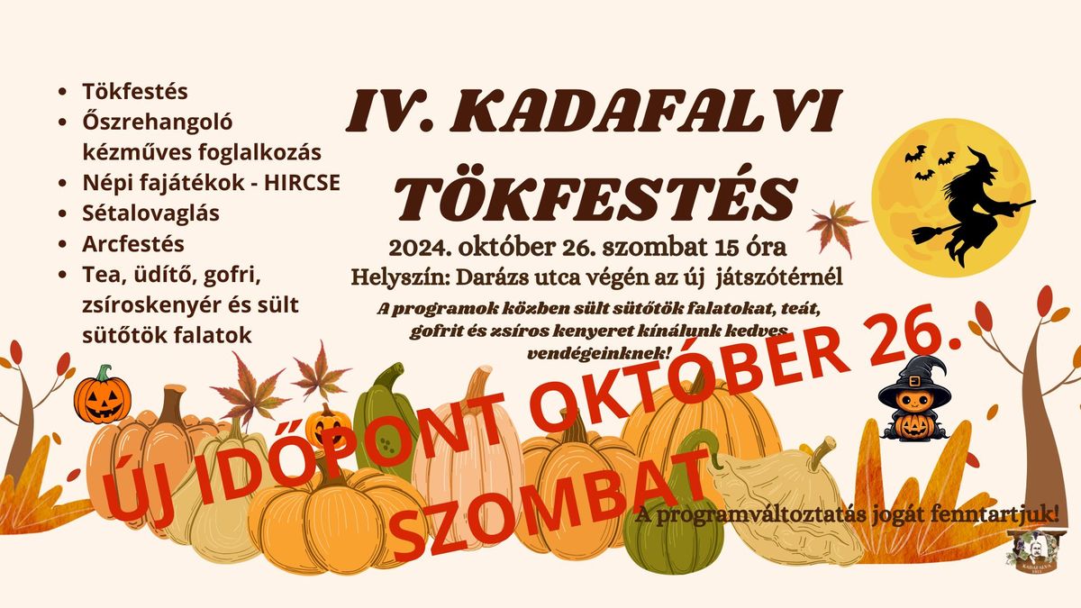 IV. KADAFALVI T\u00d6KFEST\u00c9S 2024. Okt. 26. szombat