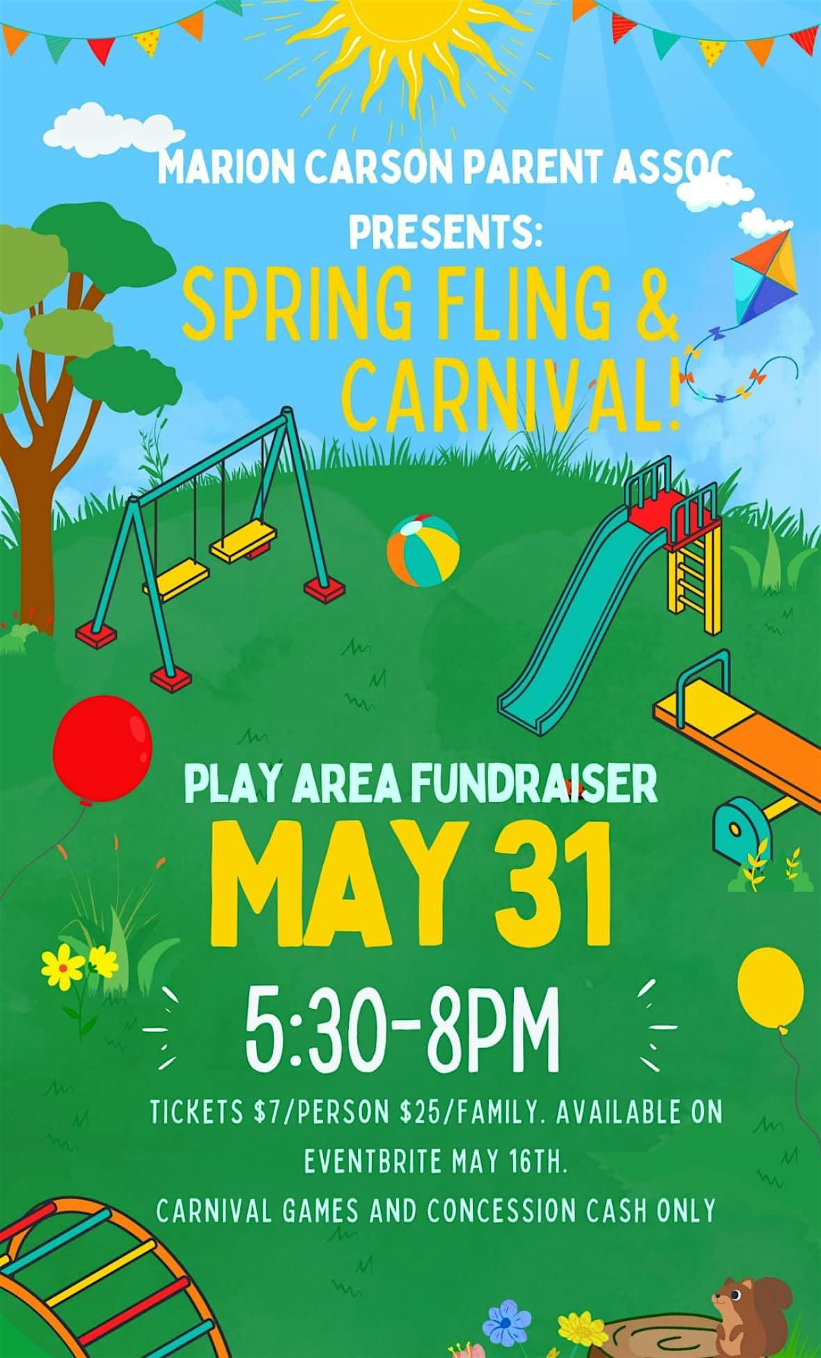 Spring Fling and Carnival PLAY AREA FUNDRAISER!