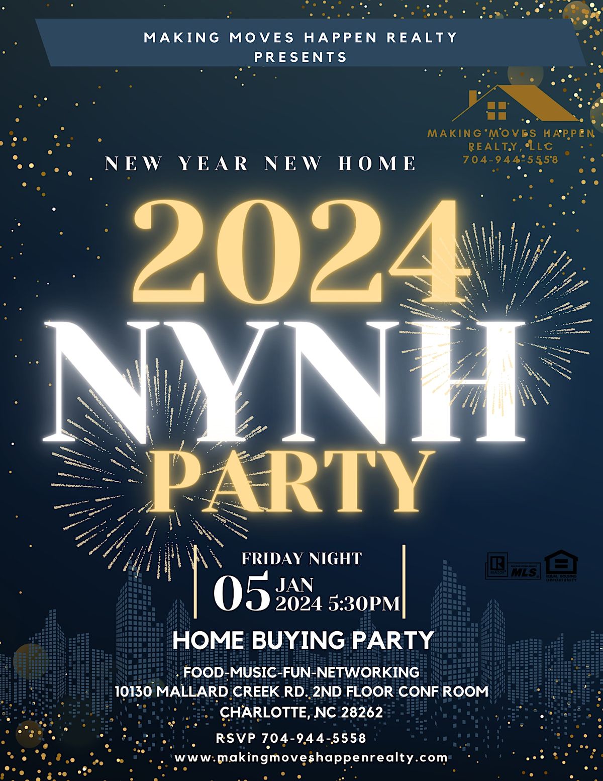NEW YEAR NEW HOME 2024 PARTY