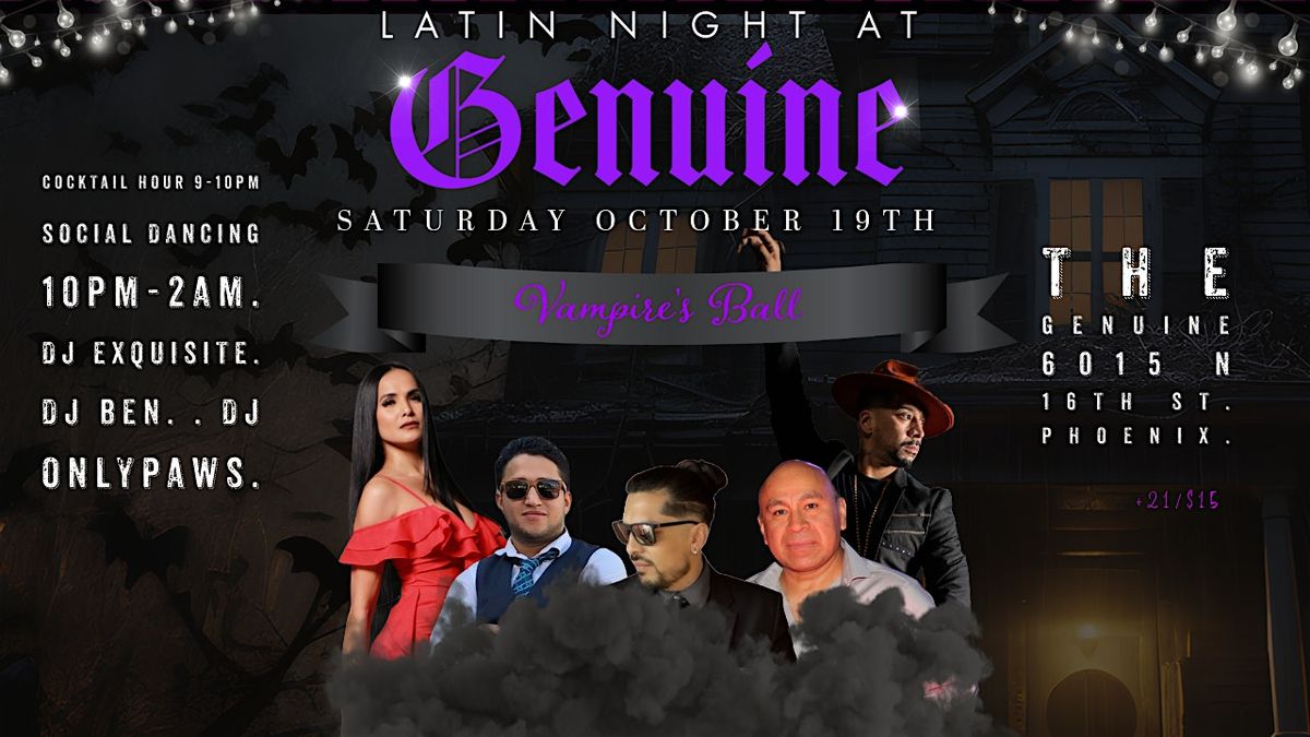 Latin Night at the Genuine: Vampire\u2019s Ball!