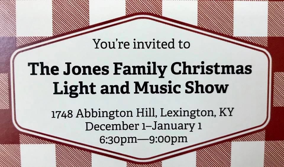 Jones Family Christmas Light and Music Show