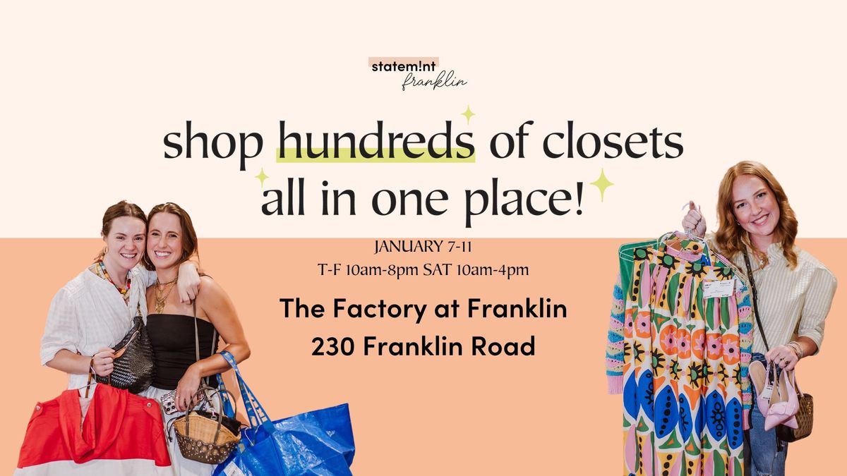 Statemint | Franklin's Pop - Up Adult Consignment for Men + Women